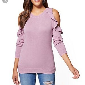 NY&Co cold shoulder sweater